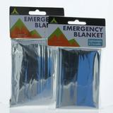 7Ft Lightweight emergency Blanket Lot of 2 Survival Gear Cold Weather