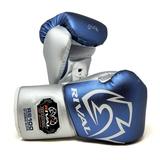 Rival Boxing RS100 Pro Sparring Boxing Gloves - 18 oz. - Blue/Silver