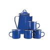 Stansport Enamel 8 Cup Coffee Pot With Percolator And 4 12 Ounce Mugs