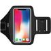 i2 Gear Running Armband for Samsung Galaxy S10 S9 S8 S7 & iPhone XS with Key Holder & Reflective Band - Black