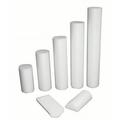 CanDo Half-Round Exercise Foam Rollers 6 x 12 In. White Case of 72