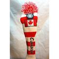 Majek Canada X Fairway Red & White Knit Golf Head Covers Headcovers