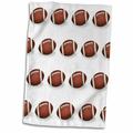 3dRose Football Pattern - Towel 15 by 22-inch