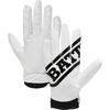 Battle Receivers Double Threat Football Gloves - XL - White/White