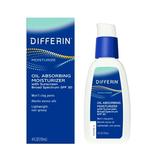Differin Oil Absorbing Moisturizer with SPF30 Facial Moisturizer with Sun Protection 4oz