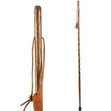 Brazos Twisted Backpacker Brown Oak Wood Walking Stick 55 Inch Height