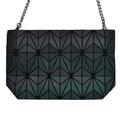 Rainbow Shoulder Handbag with Metal Chain and Stylish Geometric Design - Crossbody Messenger Bag Purse for Casual and