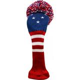 IZZO Vintage Knitted Golf Club Headcover - Driver - Red/White/Blue