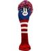 IZZO Vintage Knitted Golf Club Headcover - Hybrid - Red/White/Blue