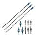 Safari Choice Archery Anti-Break Carbon 3 Arrows & Broadheads Set Type B