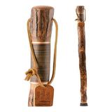 Brazos Rustic Wood Walking Stick Hickory Traditional Safari Style Handle for Men & Women Made in the USA 58