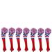 Majek Golf Red White Blue 4 5 6 7 8 9 PW Hybrid Set Headcovers Pom Pom Knit Limited Edition Vintage Classic Traditional Flag Retro Head Cover 4-PW Set