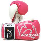 Rival Boxing RB7 Fitness+ Hook and Loop Bag Gloves - 10 oz. - Pink/White