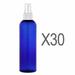 MoYo Natural Labs 4 oz Spray Bottles Fine Mist Empty Travel Containers BPA Free PET Plastic for Essential Oils and Liquids/Cosmetics (Neck 20-410) (Pack of 30 Blue)