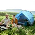 Zimtown 80 x 80 2-3 Person Camping Tent Waterproof Automatic Tent Double-Deck Two-Door