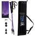 York Nordic Purple Haze Design Hiking & Walking Poles - Lightweight Adjustable and Collapsible - Pair w/flip Locks Rubber feet and Travel Bag (Trek/Hike)