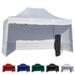 White 10x15 Instant Canopy Tent and 4 Side Walls - Commercial Grade Aluminum Frame with Water-Resistant Canopy Top and Sidewall - Bag and Stake Kit Included (5 Color Options)