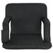 ZENY Stadium Seat Chair Reclining Bleachers W/Padded Cushion - 6 Reclining Positions Black