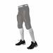 Alleson Athletic Youth High Luster Slotted Football Pant Silver XS