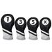 Golf Headcovers Black and White Leather Style 1 3 5 X Driver and Fairway Head Covers Fits 460cc Drivers