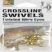 Danielson Brass Crossline Swivels Fishing Terminal Tackle #2 3-pack