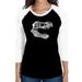 LA Pop Art Women s Raglan Baseball Word Art T-shirt - TREX