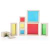 Guidecraft Treasure Blocks - Primary: Smooth Wooden Observation Stacking Blocks with Transparent Windows Educational Toy for Kids