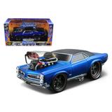 Maisto 1:24 Scale 1966 Pontiac GTO Blue Muscle Machines Diecast Model Car