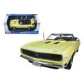 1967 Chevrolet Camaro SS 396 Convertible Yellow 1/18 Diecast Model Car by Maisto