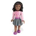 Mega Bloks American Girl Pink Shirt & Grey Skirt Mini Figure