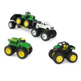 John Deere Toy Tractor Set Monster Treads Value Set 5 Piece