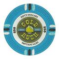 Gold Rush 13.5g Poker Chips $50 Heavy Weight Clay Composite 50-pack