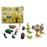 Dinosaur Battle Force Toy Dinosaur & Military Figure Playset w/ Soldier Figures