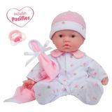 JC Toys La Baby Soft 11 Caucasian Baby Doll with Pink Outfit