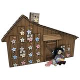 The Queen s Treasures Officially Licensed Little House on the Prairie Advent Calendar and 18 In Doll Christmas Accessories Includes 24 Ornaments. Shaped like the Ingalls Home.