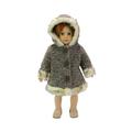 Brown Coat with Faux Fir Trim made for 18 inch dolls