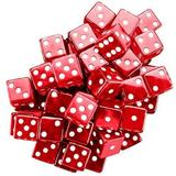 Classic Six-Sided Board Game d6 Pipped Dice 19mm Red 25-pack