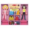 Melissa & Doug Abby and Emma Deluxe Magnetic Wooden Dress-Up Dolls Play Set (55+ pcs)