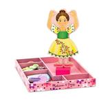 Melissa & Doug Deluxe Nina Ballerina Magnetic Dress-Up Wooden Doll With 27 Pieces of Clothing