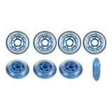 Inline Skate Replacement Wheels 68mm 78A Blue/Clear 8 Pack