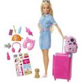 Barbie Dreamhouse Adventures Travel Doll & 10+ Accessories Working Suitcase Blonde Fashion Doll