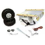 Integy RC Toy Model Hop-ups C25800SILVER Realistic Leaf Spring 1/10 Size Utility Box Trailer for Scale Crawler Truck