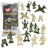TimMee Galaxy Laser Team Space Figures - Tan vs Olive Green 50pc Set Made in USA
