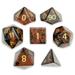 Brybelly Holdings GDIC-1904 Handmade Stone Polyhedral Dice Mahogany Obsidian - Set of 7