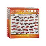 Eurographicspuzzles Transportation & Aviation - Vintage Fire Engines - Jigsaw Puzzle - 1000 Pieces