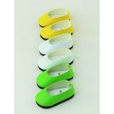 3 pack of Slip On Shoes: White Yellow and Lime | Compatible with 14 Wellie Wisher Dolls | 14 Inch Doll Accessories