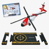 Hot Wings SH-60 JayHawk Coast Guard Helicopter Die Cast Collectible Plane with Connectible Runway