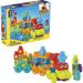 MEGA BLOKS First Builders ABC Learning Train with Big Building Blocks Building Toys for Toddlers (60 Pieces)