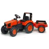 Falk FA2060AB Kubota M135GX Pedal Tractor with Trailer Orange - 3 to 7 Years