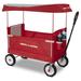 Radio Flyer 3-in-1 off-Road EZ Folding Kids Wagon with Canopy Puncture Proof Tires Red